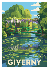 Poster souvenir de Giverny – image brute sans cadre