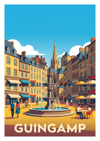 Poster souvenir de Guingamp – image brute sans cadre