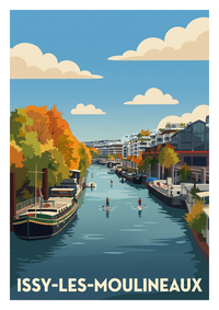 Poster souvenir de Issy-les-Moulineaux – image brute sans cadre
