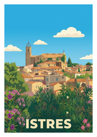 Poster souvenir de Istres – image brute sans cadre