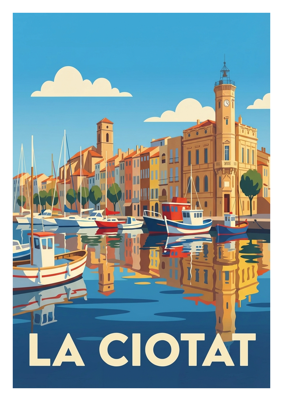 Poster souvenir de La Ciotat – image brute sans cadre