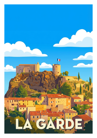 Poster souvenir de La Garde – image brute sans cadre