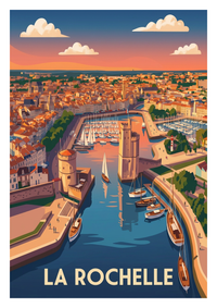 Poster souvenir de La Rochelle – image brute sans cadre
