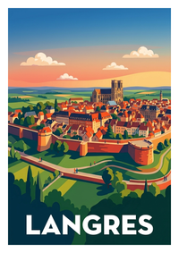Poster souvenir de Langres – image brute sans cadre