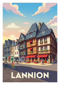 Poster souvenir de Lannion – image brute sans cadre