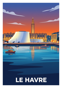 Poster souvenir de Le Havre – image brute sans cadre