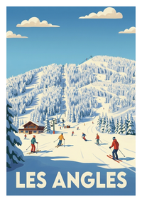 Poster souvenir de Les Angles – image brute sans cadre