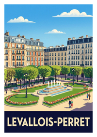 Poster souvenir de Levallois-Perret – image brute sans cadre