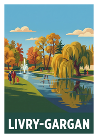 Poster souvenir de Livry-Gargan – image brute sans cadre