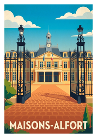 Poster souvenir de Maisons-Alfort – image brute sans cadre