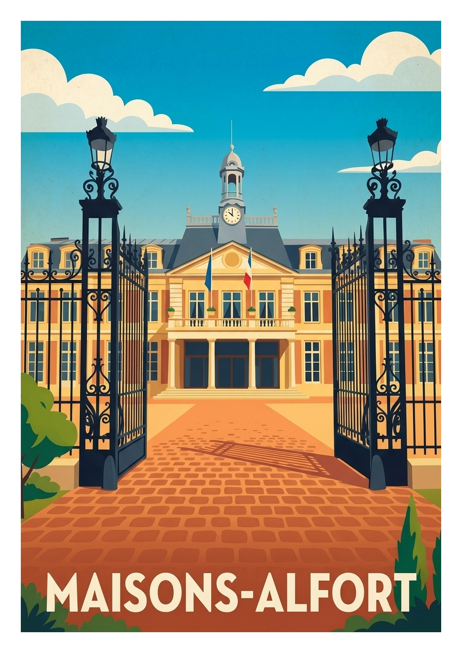 Poster souvenir de Maisons-Alfort – image brute sans cadre