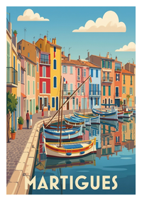 Poster souvenir de Martigues – image brute sans cadre
