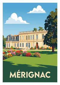 Poster souvenir de Mérignac – image brute sans cadre