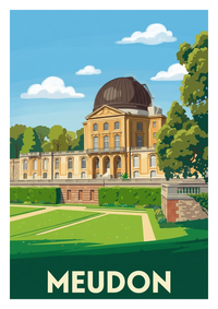 Poster souvenir de Meudon – image brute sans cadre