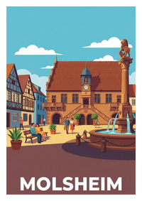 Poster souvenir de Molsheim – image brute sans cadre