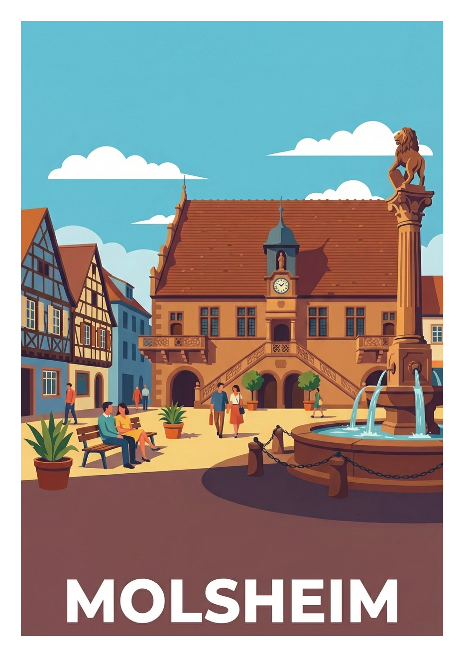 Poster souvenir de Molsheim – image brute sans cadre