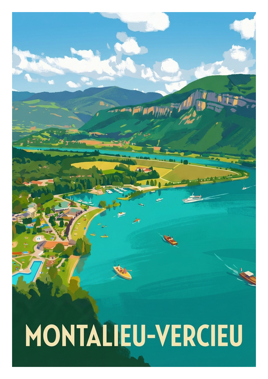 Poster souvenir de Montalieu-Vercieu – image brute sans cadre