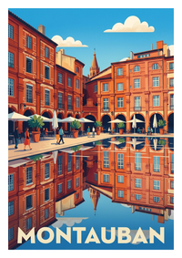 Poster souvenir de Montauban – image brute sans cadre