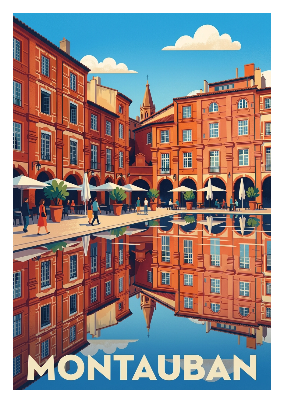 Poster souvenir de Montauban – image brute sans cadre