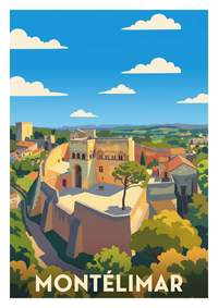 Poster souvenir de Montélimar – image brute sans cadre