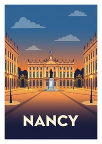 Poster souvenir de Nancy – image brute sans cadre