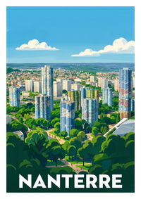 Poster souvenir de Nanterre – image brute sans cadre
