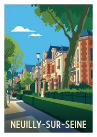 Poster souvenir de Neuilly-sur-Seine – image brute sans cadre
