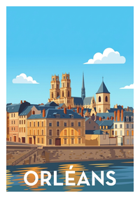 Poster souvenir de Orléans – image brute sans cadre