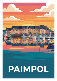Poster souvenir de Paimpol – image brute sans cadre