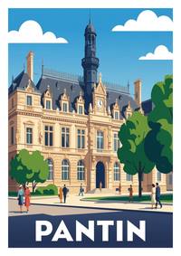 Poster souvenir de Pantin – image brute sans cadre