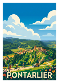 Poster souvenir de Pontarlier – image brute sans cadre