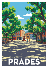 Poster souvenir de Prades – image brute sans cadre
