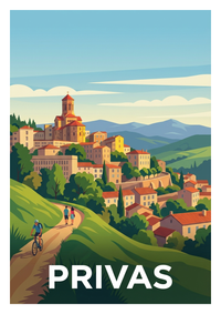 Poster souvenir de Privas – image brute sans cadre