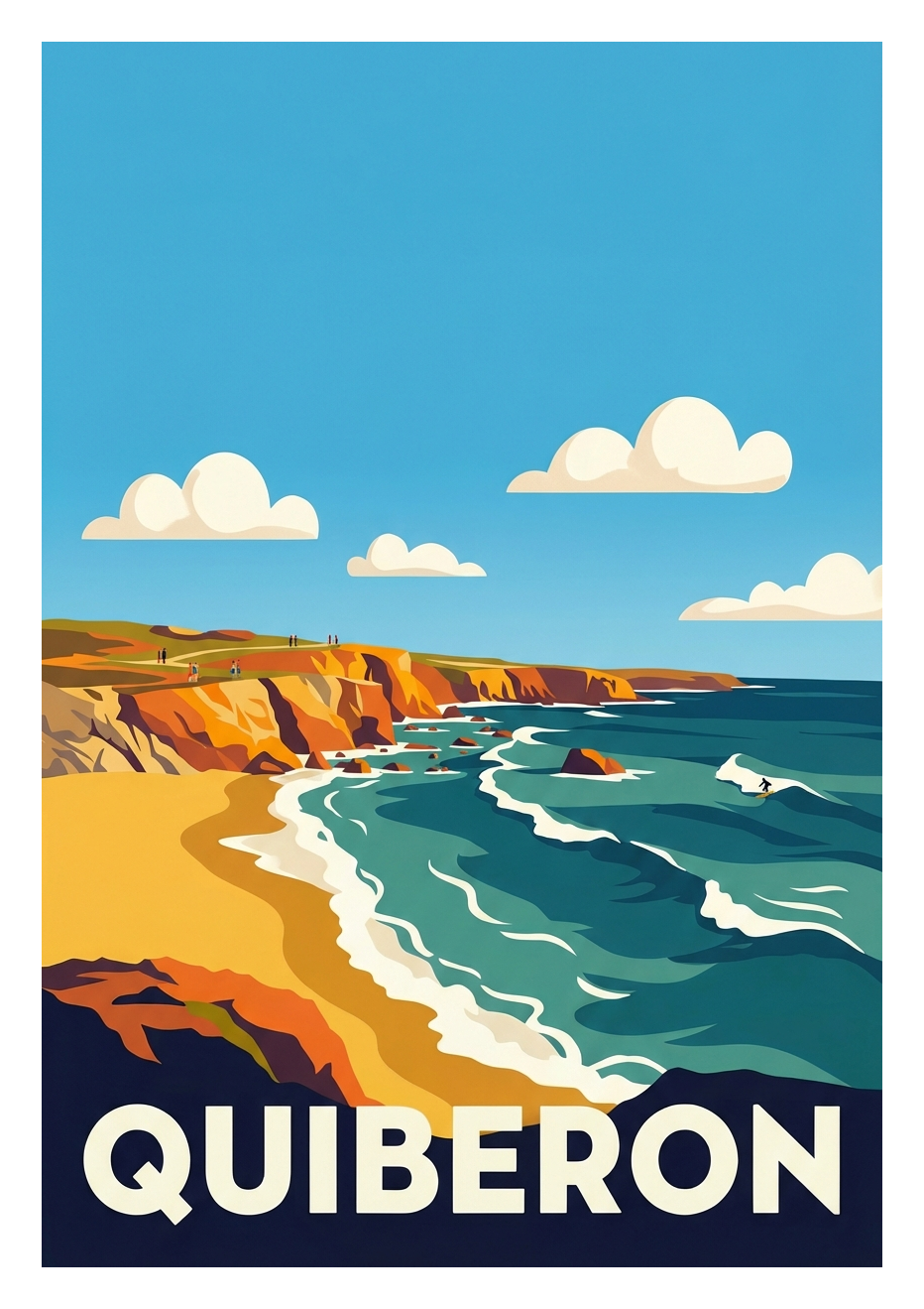 Poster souvenir de Quiberon – image brute sans cadre