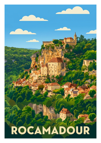 Poster souvenir de Rocamadour – image brute sans cadre