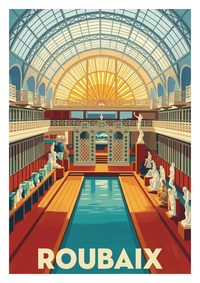 Poster souvenir de Roubaix – image brute sans cadre