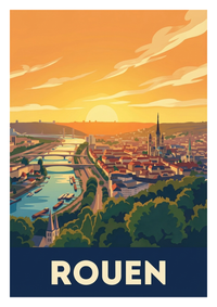 Poster souvenir de Rouen – image brute sans cadre