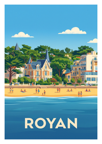 Poster souvenir de Royan – image brute sans cadre