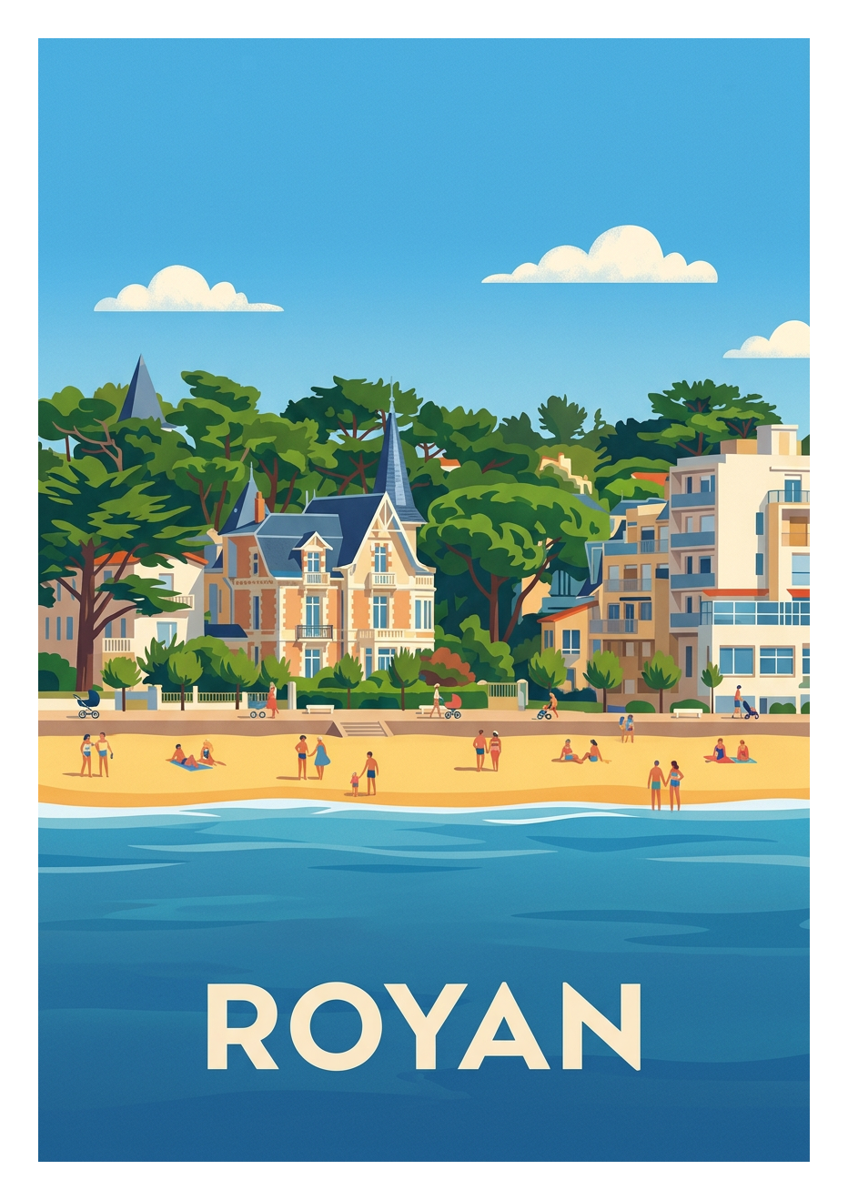 Poster souvenir de Royan – image brute sans cadre