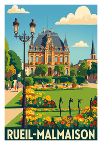 Poster souvenir de Rueil-Malmaison – image brute sans cadre