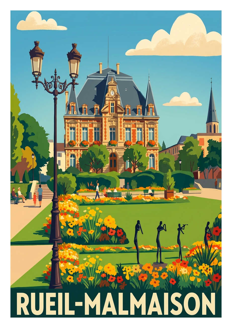 Poster souvenir de Rueil-Malmaison – image brute sans cadre