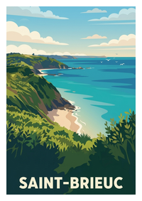 Poster souvenir de Saint-Brieuc – image brute sans cadre