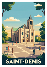 Poster souvenir de Saint-Denis – image brute sans cadre