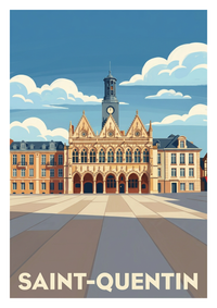 Poster souvenir de Saint-Quentin – image brute sans cadre