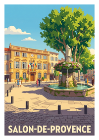 Poster souvenir de Salon-de-Provence – image brute sans cadre