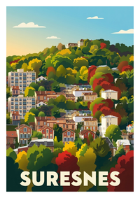 Poster souvenir de Suresnes – image brute sans cadre