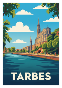 Poster souvenir de Tarbes – image brute sans cadre