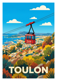 Poster souvenir de Toulon – image brute sans cadre