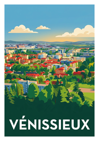 Poster souvenir de Vénissieux – image brute sans cadre