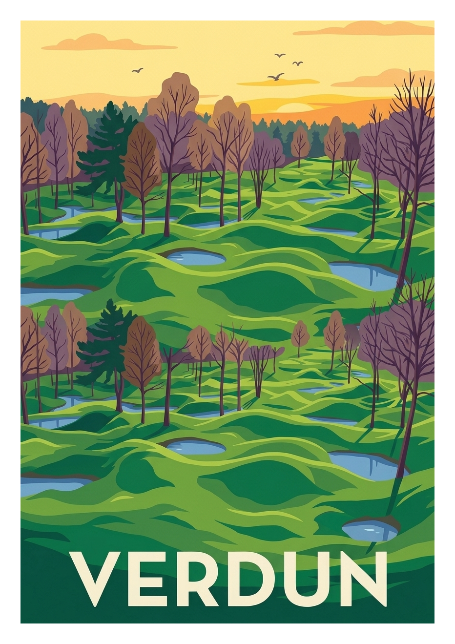 Poster souvenir de Verdun – image brute sans cadre